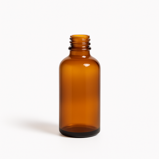 Glass Amber Dropper Bottle (18mm neck) - No Closure